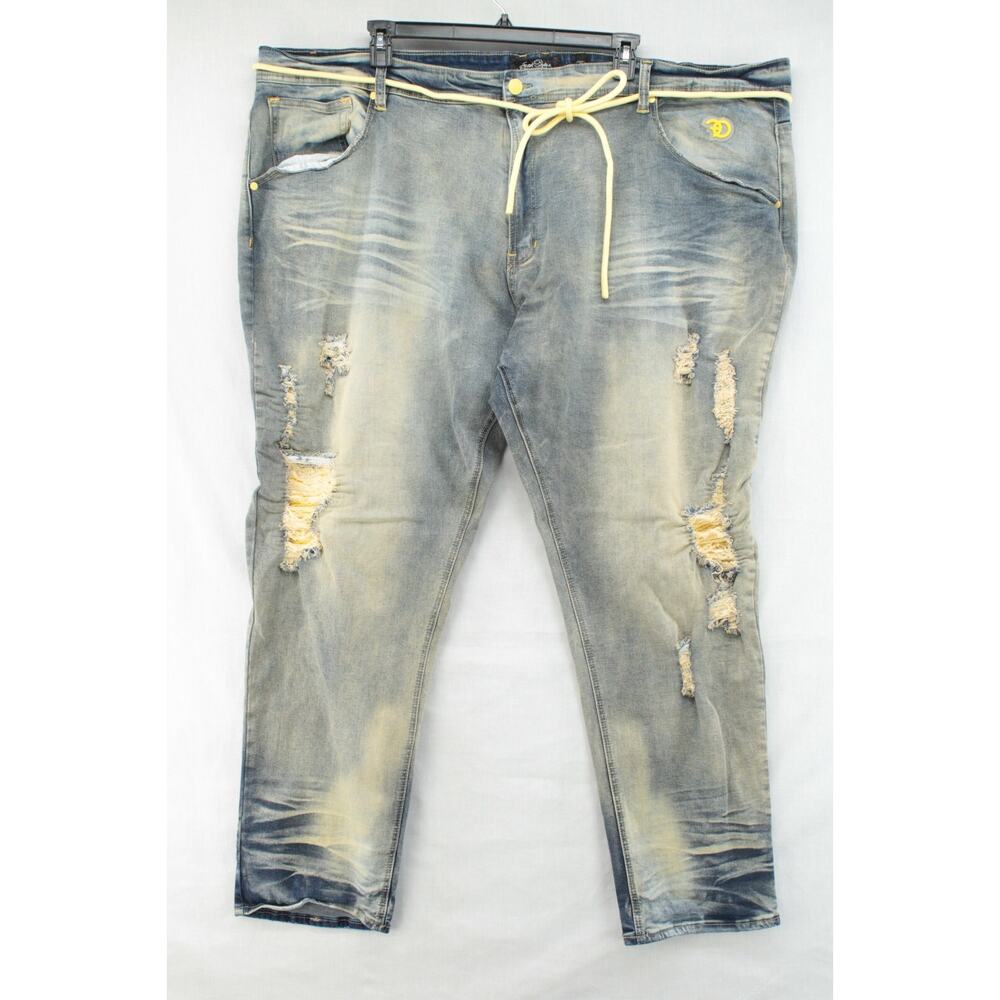 Frost Originals F1777 Jeans Mens 54 X 33 Light Blue Gorpcore Grunge Distressed